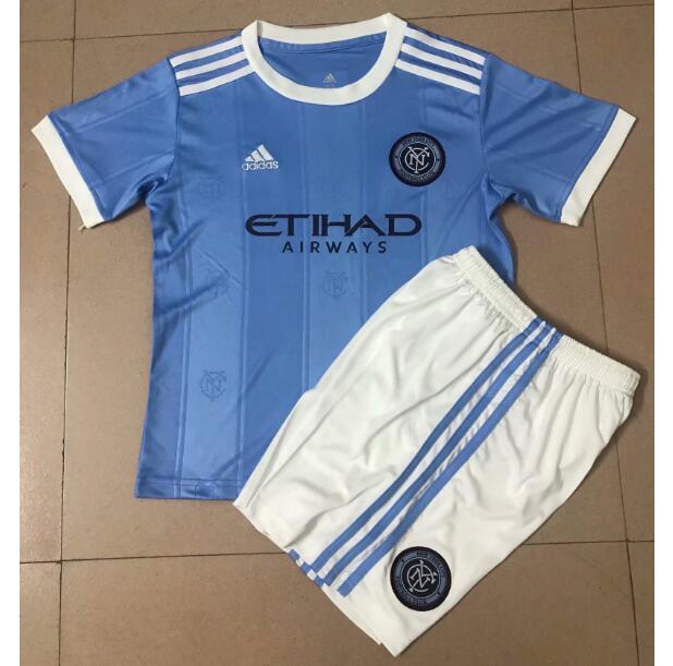 Kids New York City 2021/22 Home Soccer Kits Shirt With Shorts